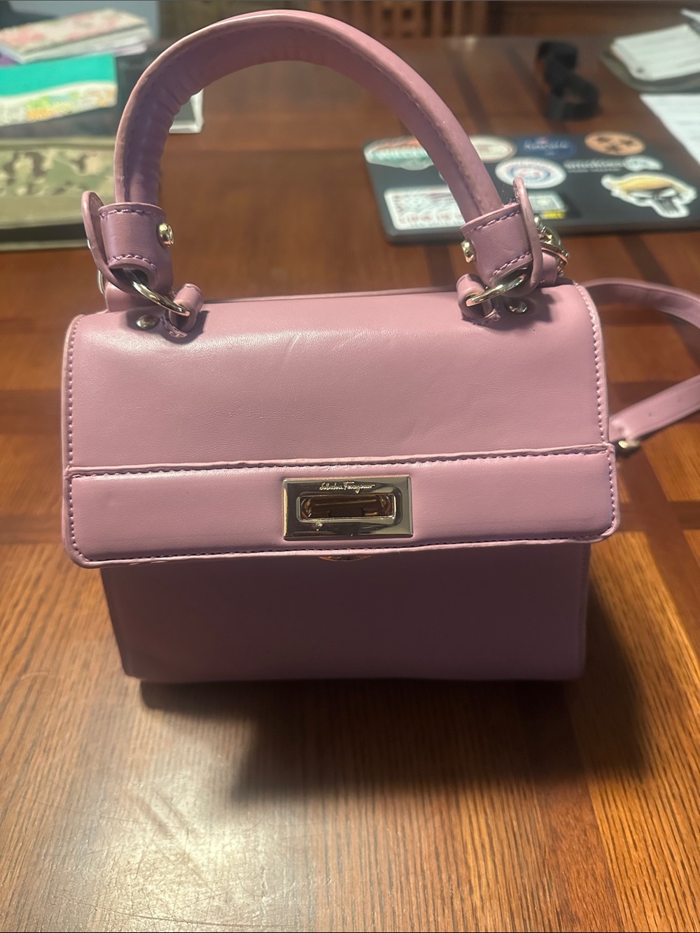 Elegant Lilac Top-Handle Women's Bag